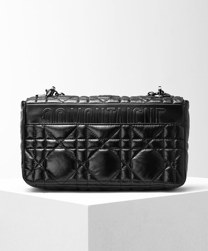 Christian Dior Medium Dior Caro Bag Black
